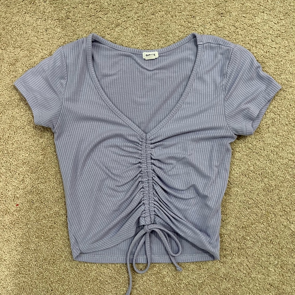 garage cinched crop top